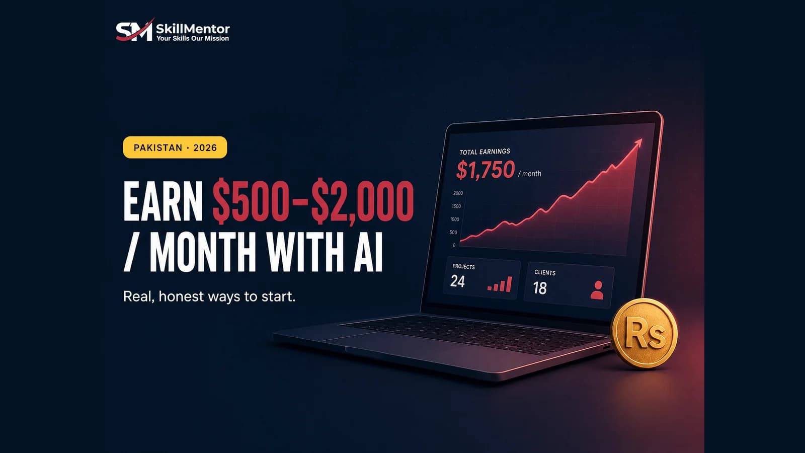 Earn $500 to $2,000/Month With AI in Pakistan