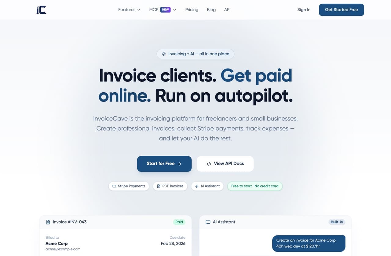 InvoiceCave — built with vibe coding